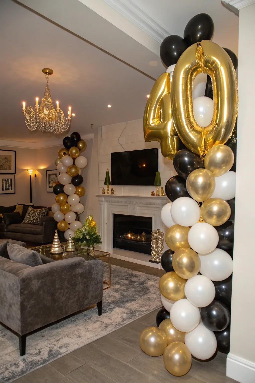 Transform your space with chic balloon clusters.