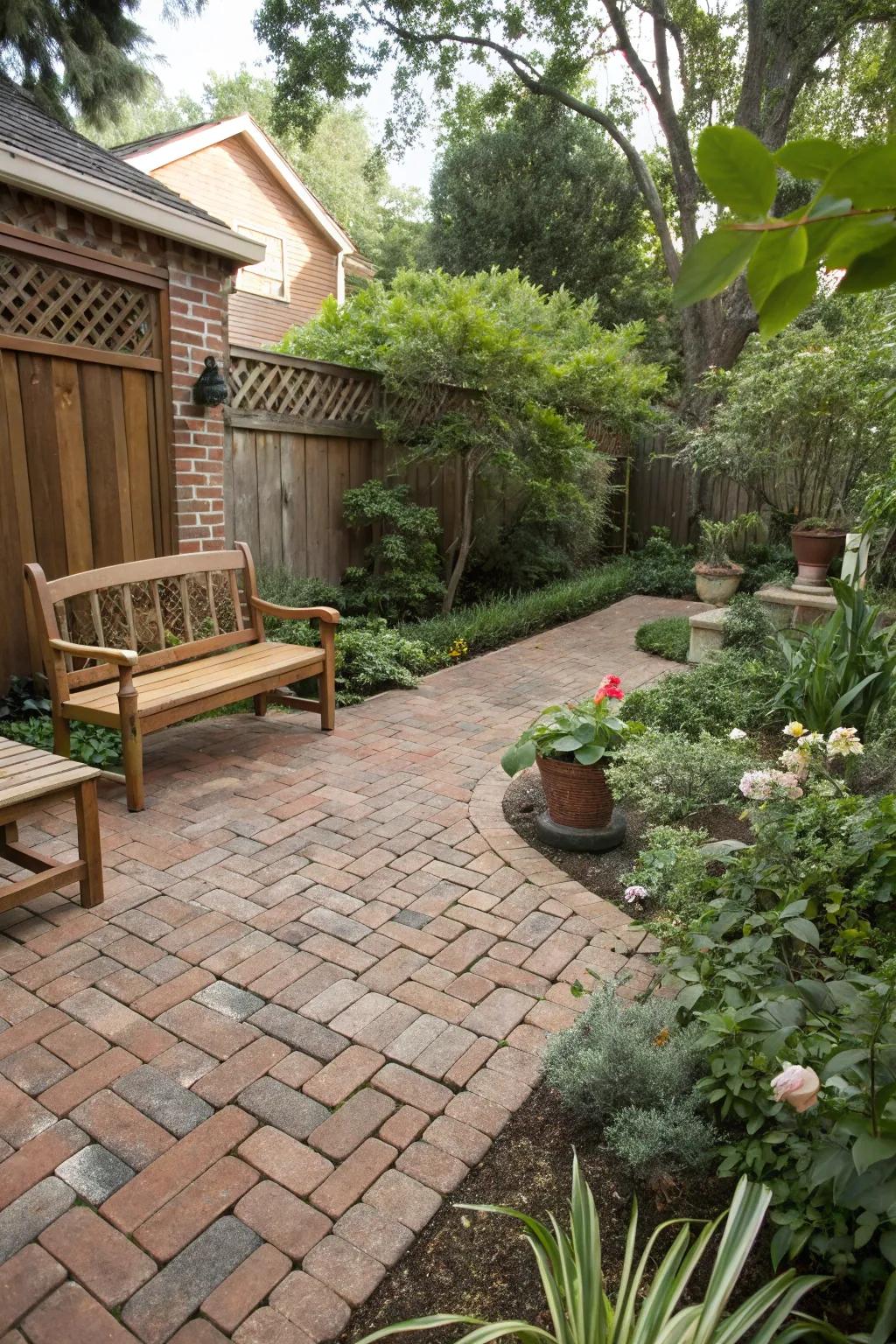 Timeless brick flooring adds warmth and charm to your patio.