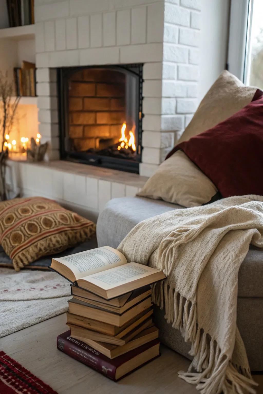 Create a cozy spot for guests to unwind and read.