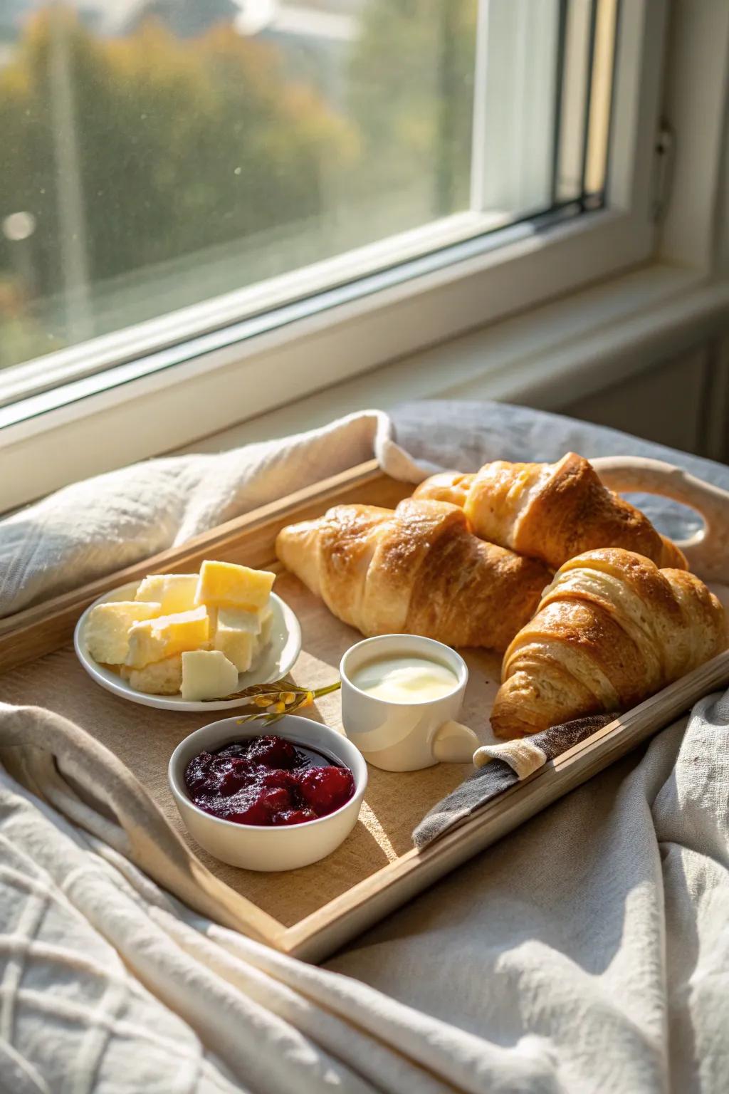 French croissants bring a chic touch to your morning.