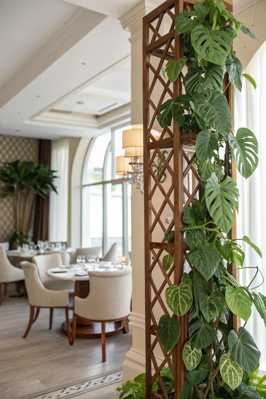 Enhance your decor with a beautiful trellis for your Monstera