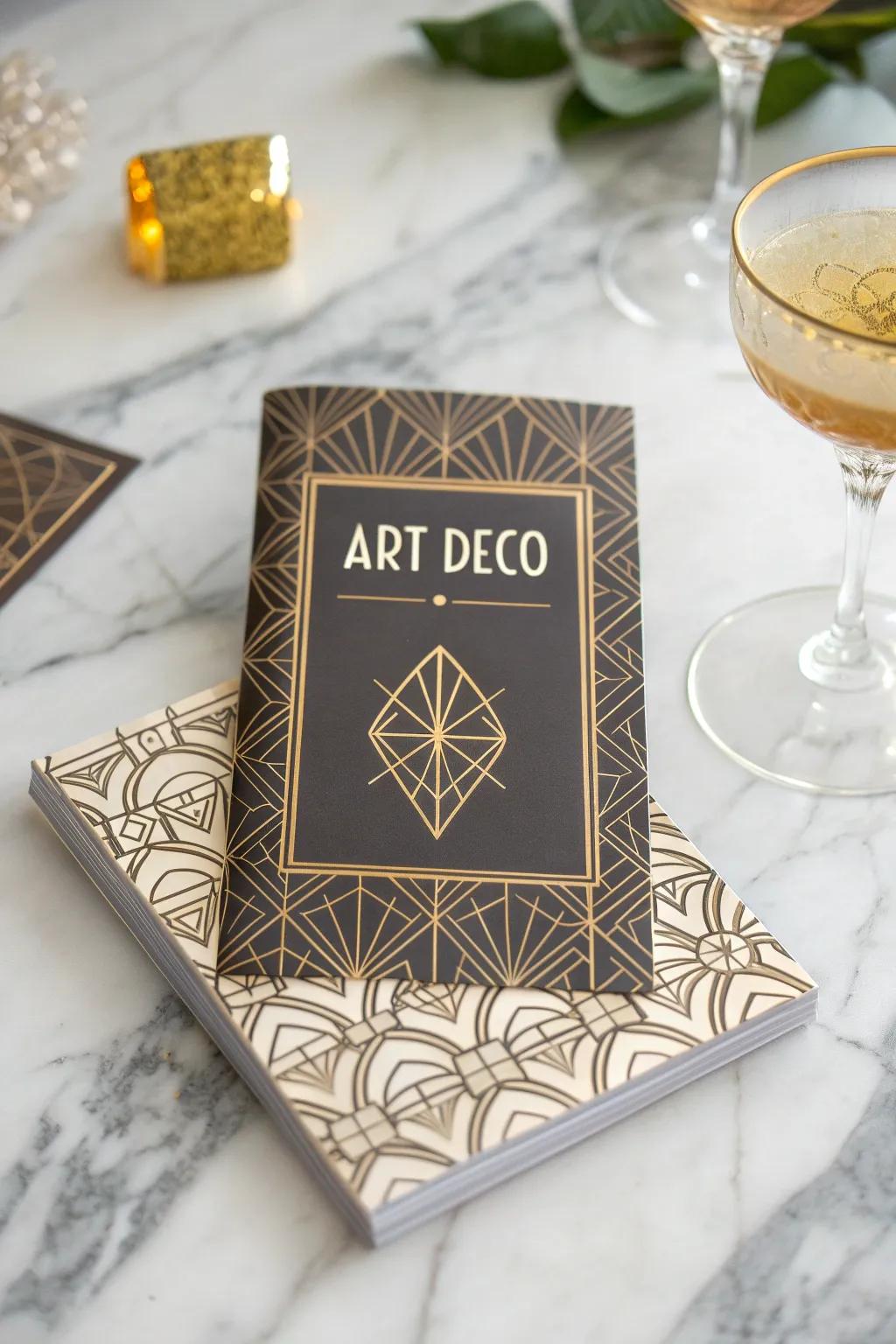 Bring the roaring '20s to your party with vintage glamour invitations.
