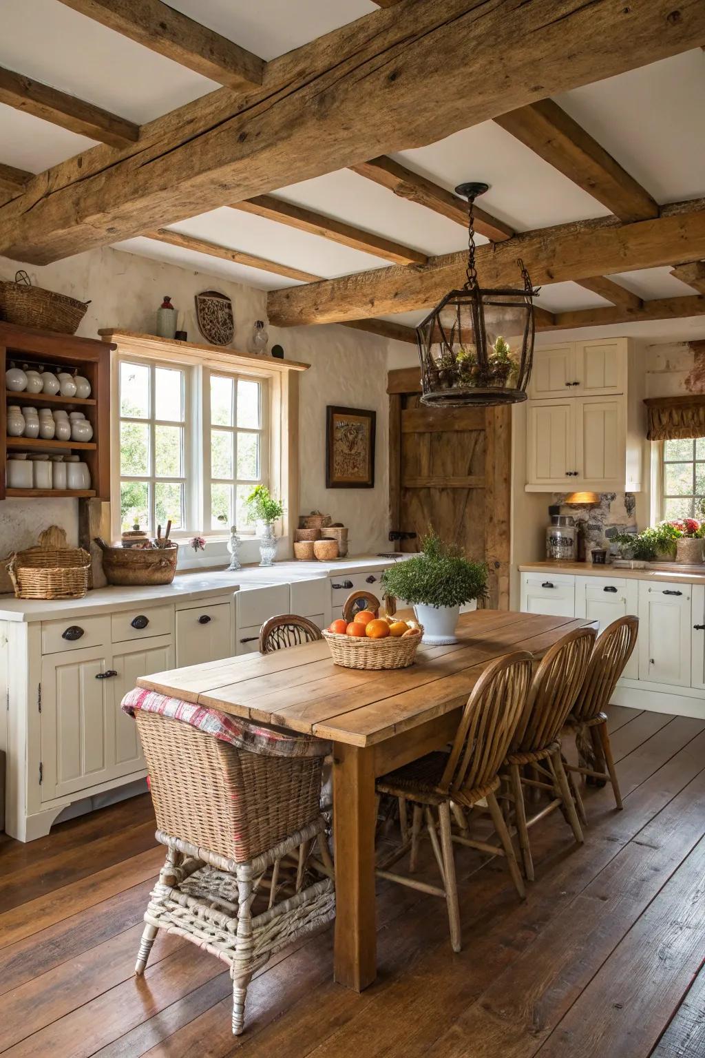 Natural wood elements infuse warmth and character into your kitchen.