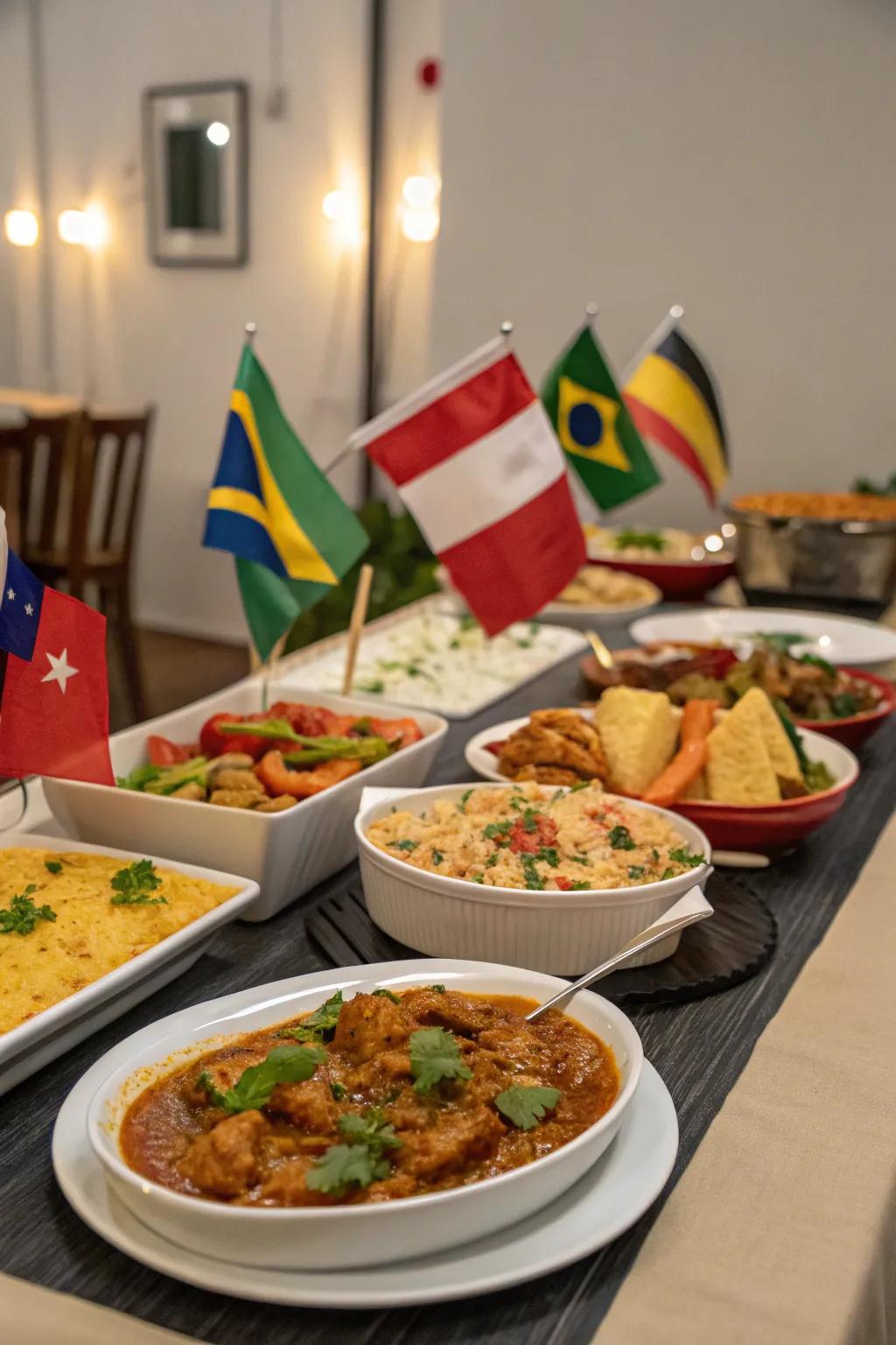 Embark on a global culinary adventure with an Around the World Feast.