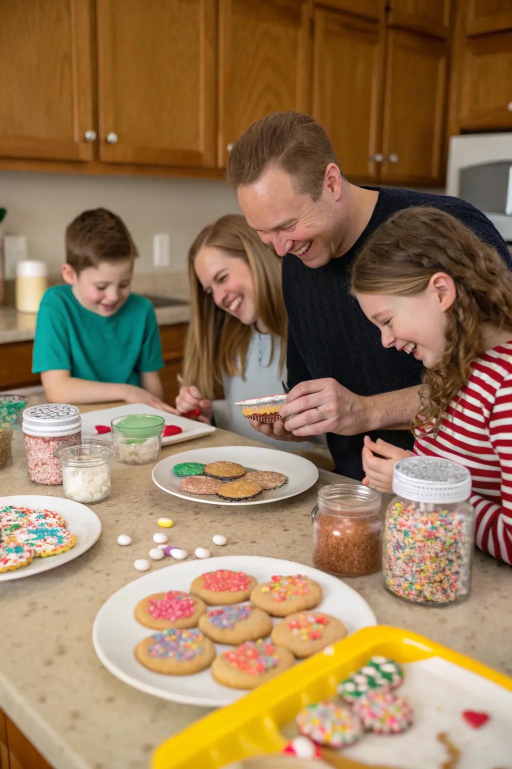 Get creative with gingerbread cookie decorating.