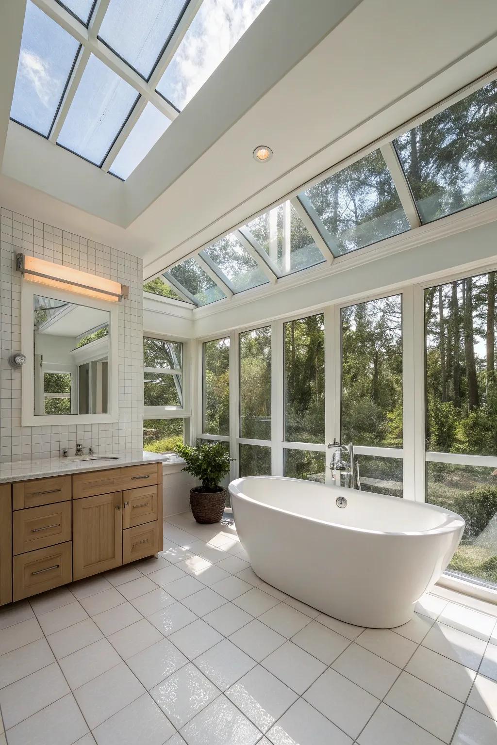 Natural light streaming into a Florida bathroom creates a bright and inviting space.