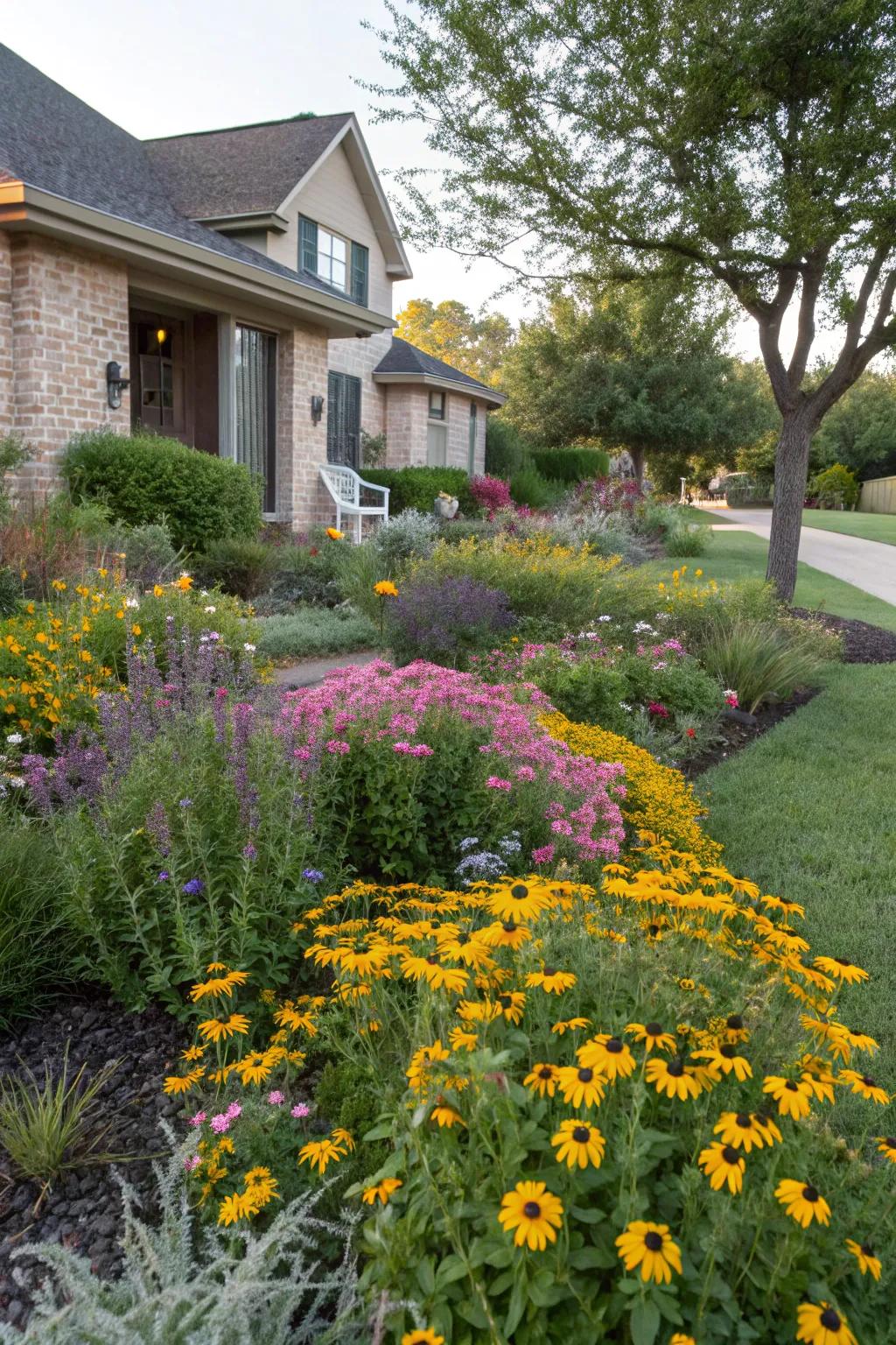 Native plants create a vibrant and sustainable front yard.