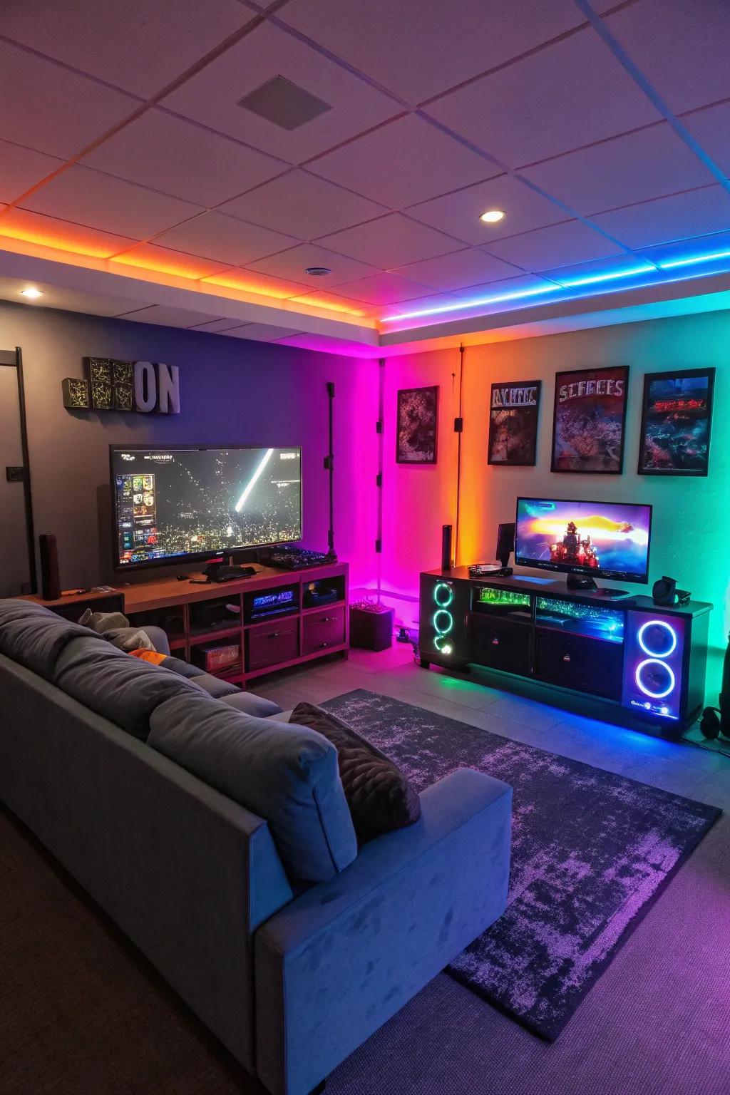 RGB lighting adds a dynamic touch to any gaming setup.