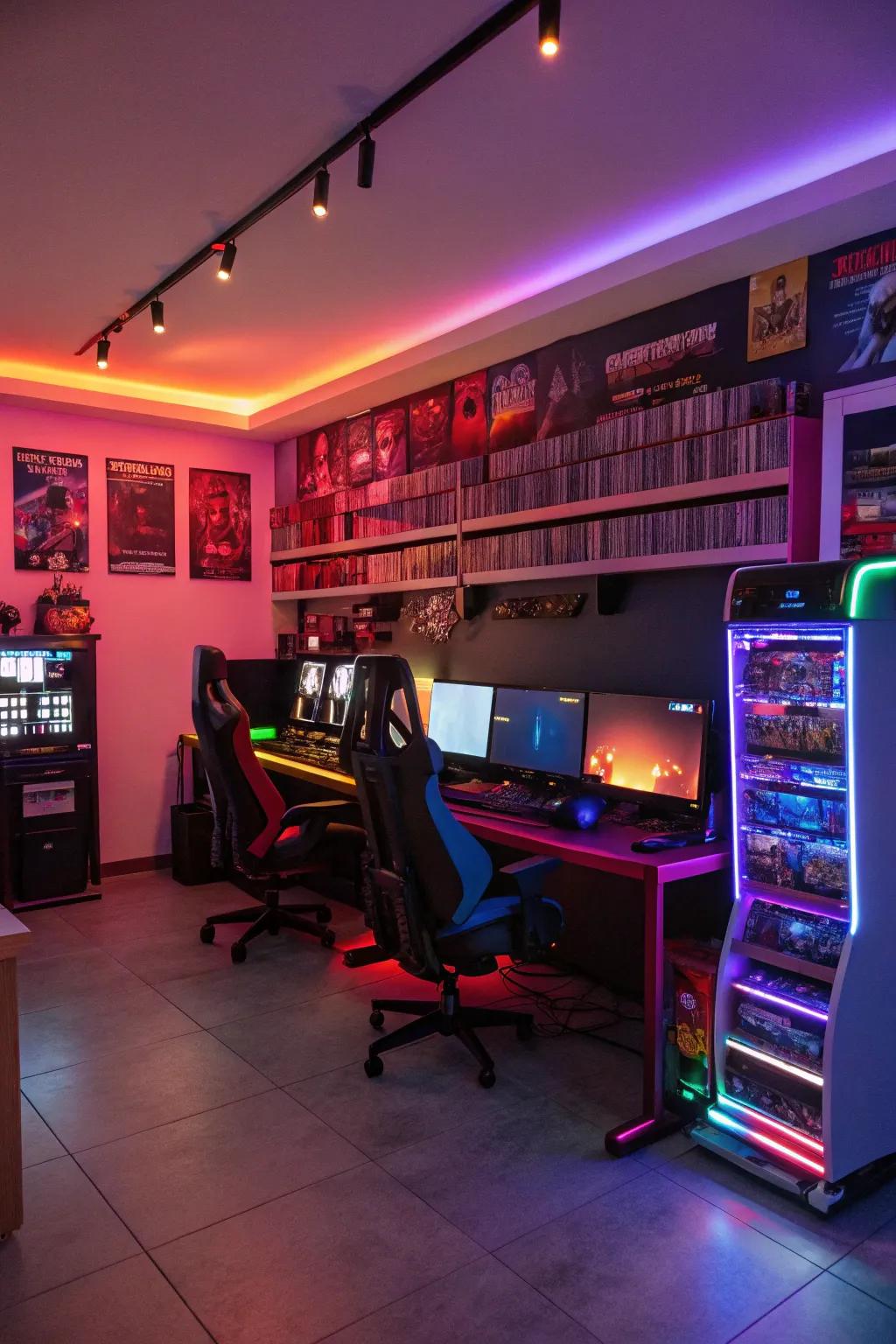 RGB lighting creates a dynamic and immersive gaming atmosphere.