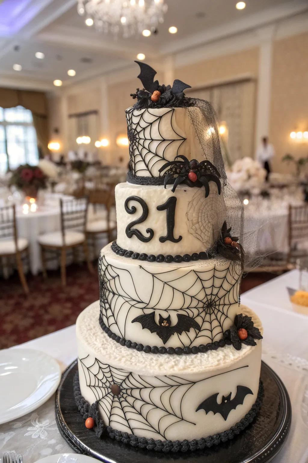 A show-stopping cake that perfectly blends spooky and sophisticated.