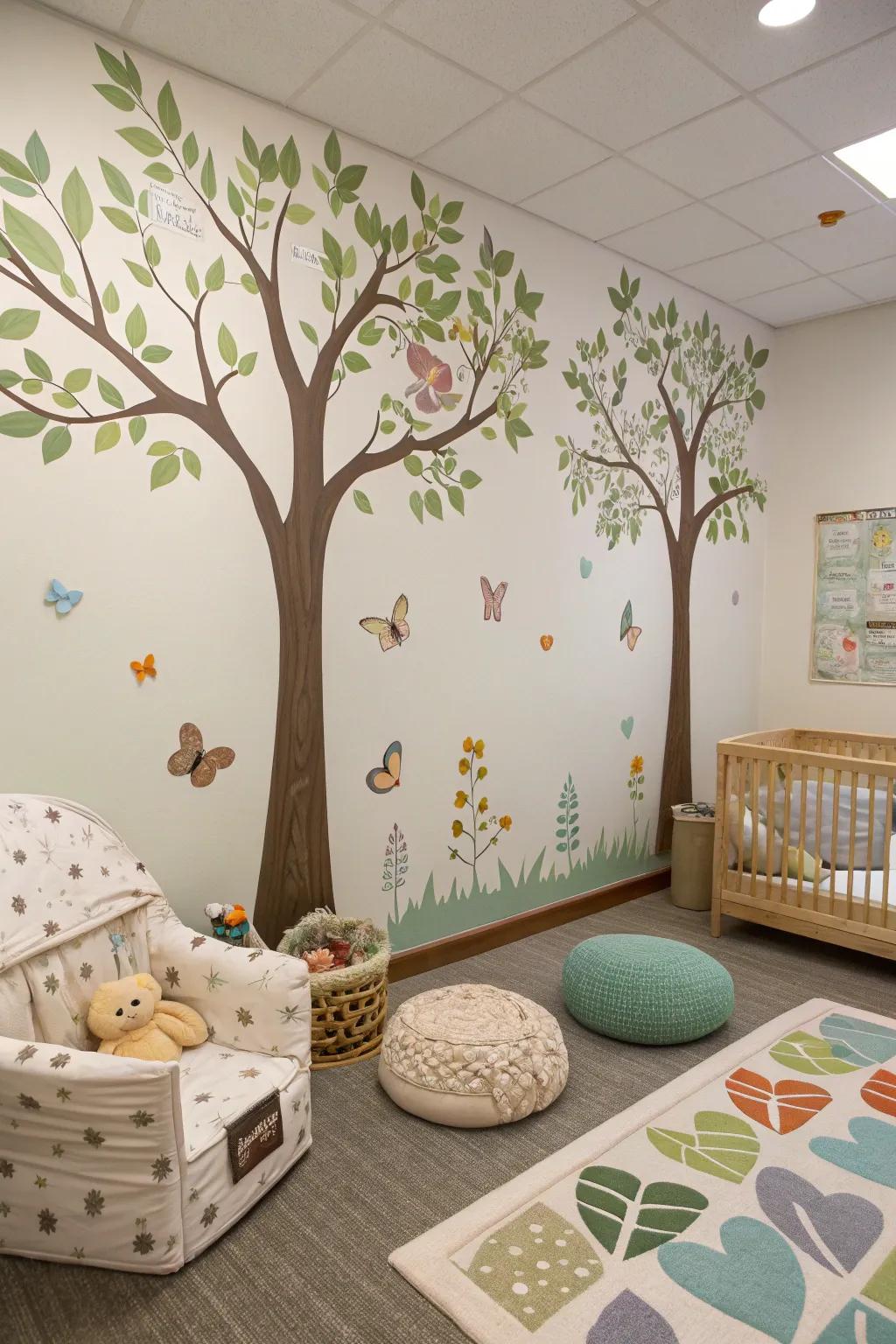 A calming nature-inspired classroom perfect for curious little explorers.