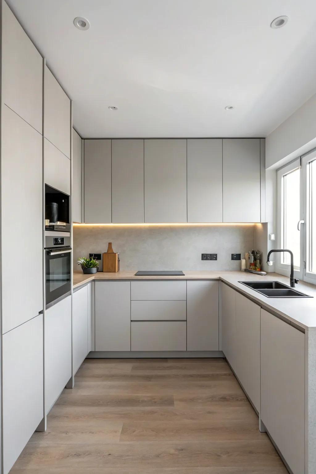 Sleek and simple, these cabinets redefine minimalism.