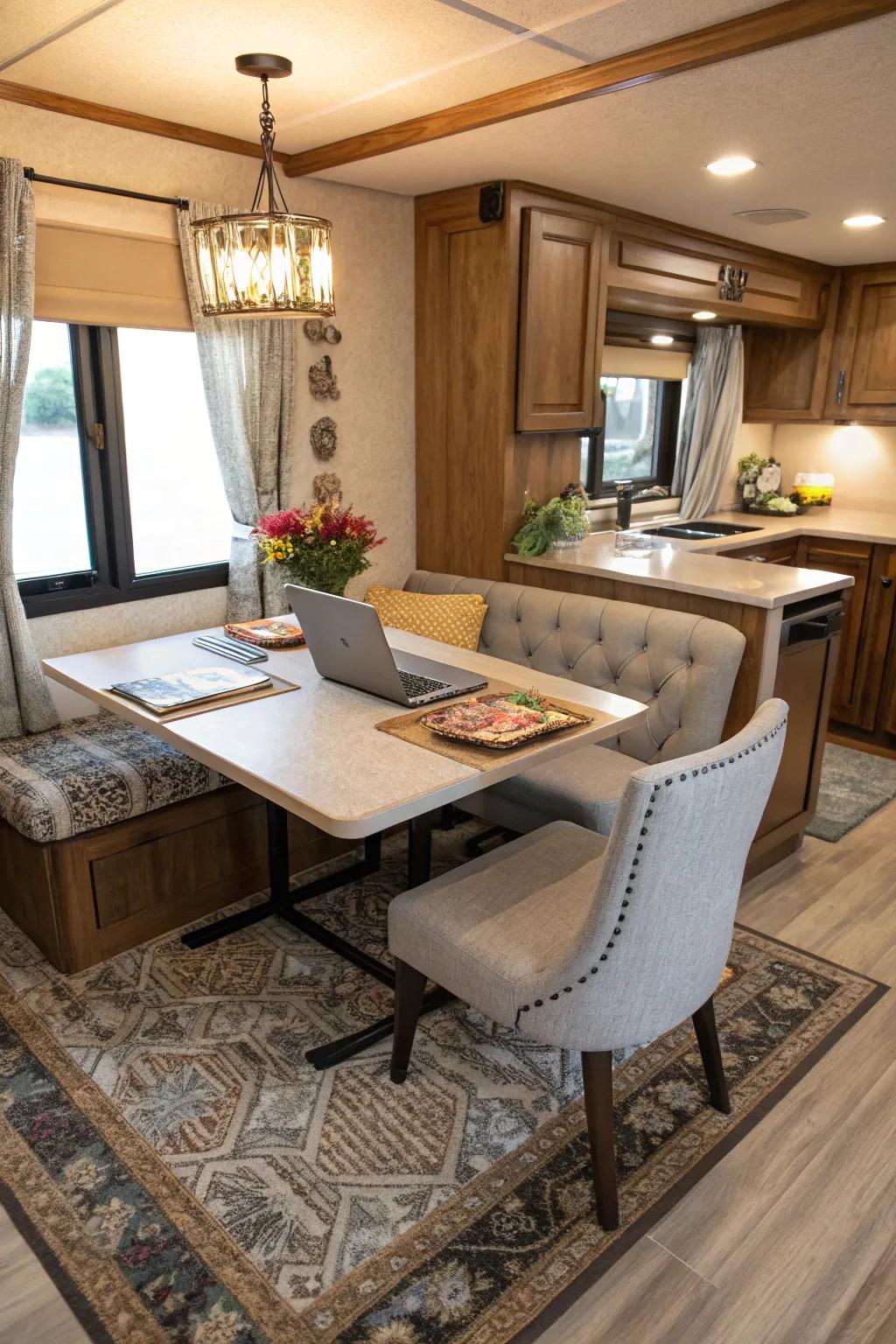 Smart furniture choices can transform your dining room into a versatile, multi-use space.