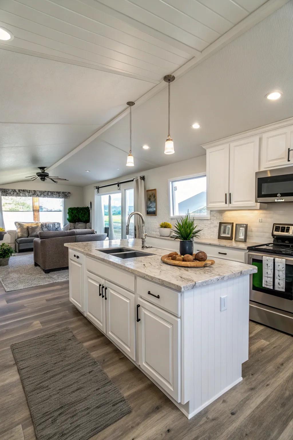 An open kitchen concept can transform even the smallest spaces into a chef's dream.