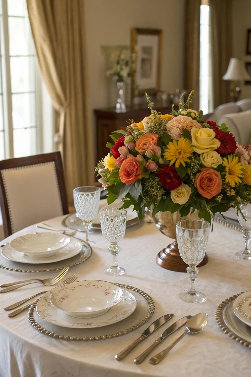 Seasonal blooms bring nature's beauty to your dining table.