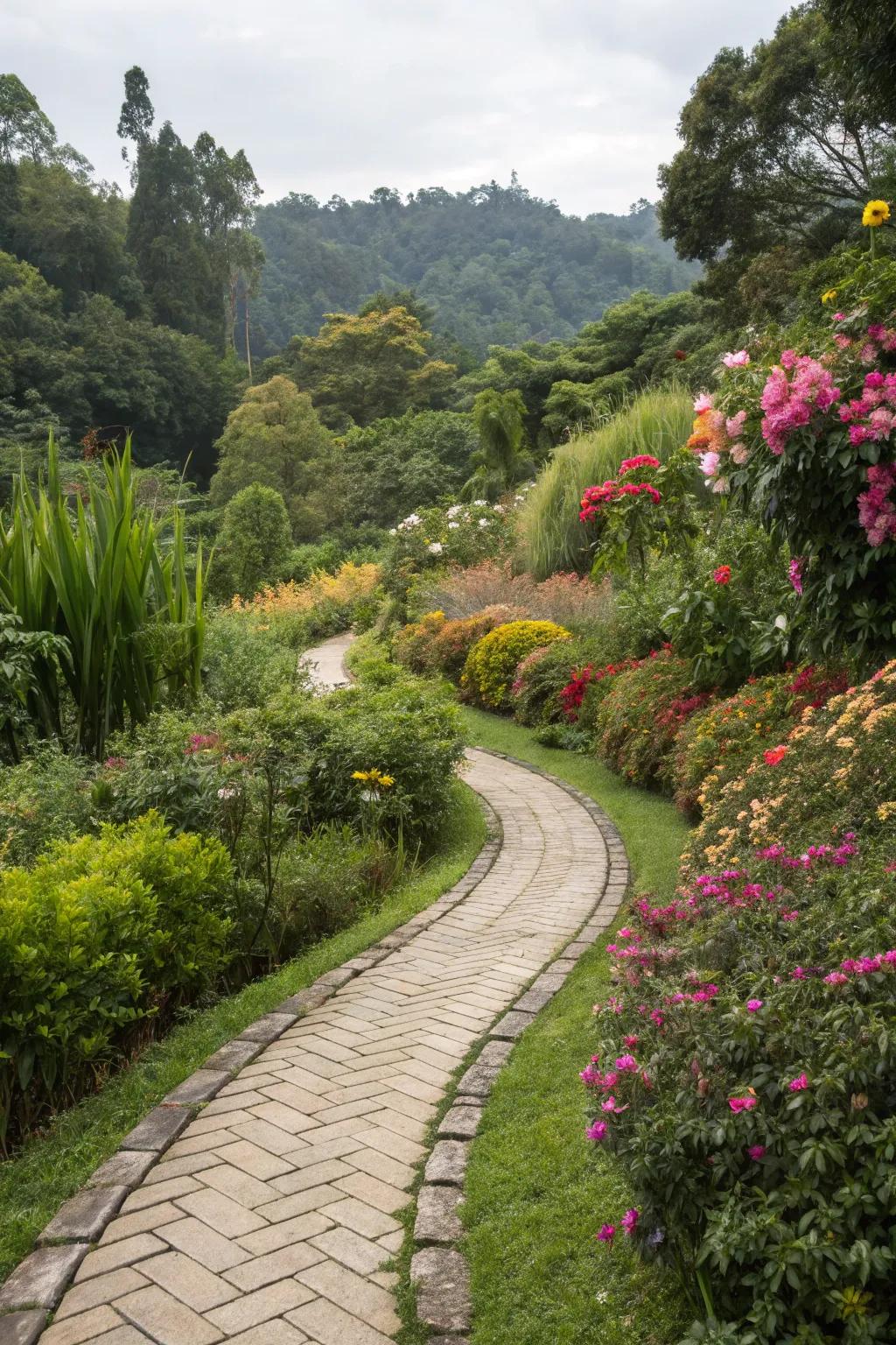 Curved pathways add mystery and allure to your garden.