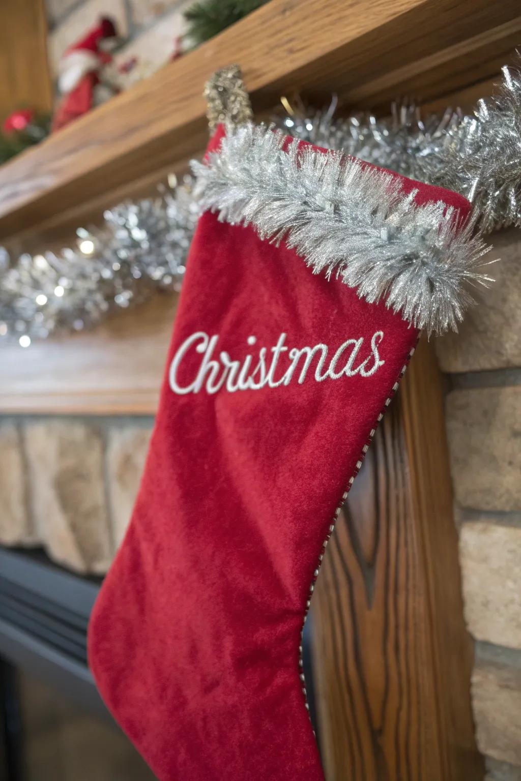 Add a personal touch with tinsel-written names.