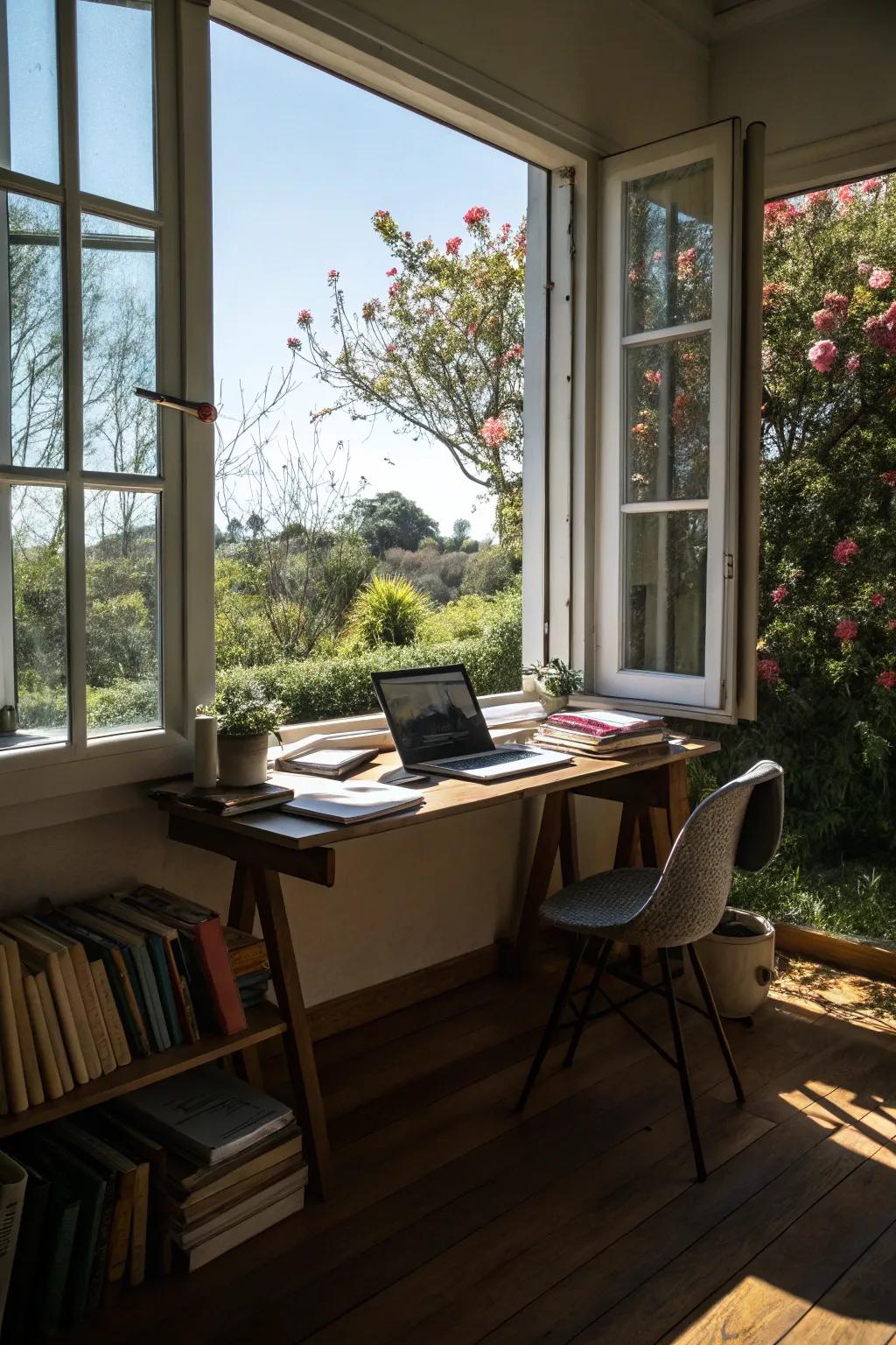 A study room filled with invigorating natural light.