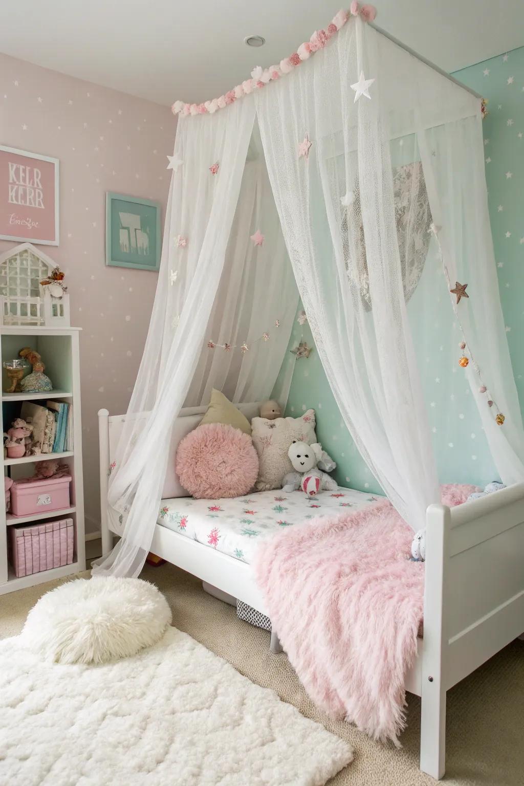 A simple canopy can turn any bed into a magical retreat.