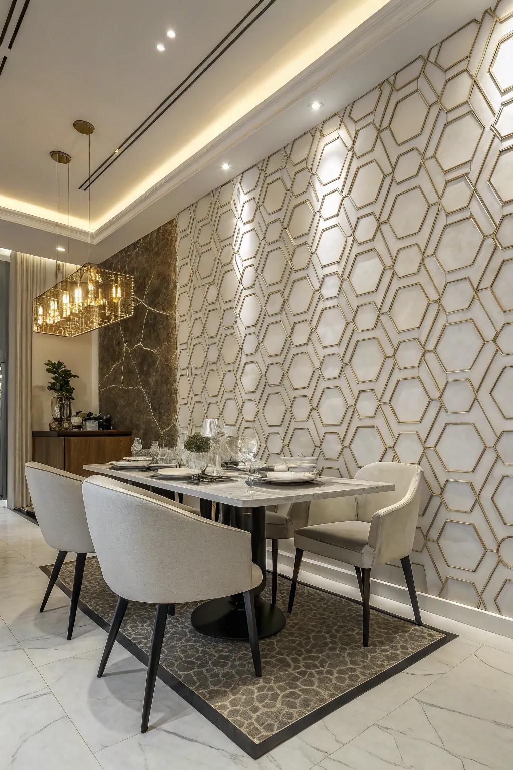 Modern geometric patterns elevate any space.