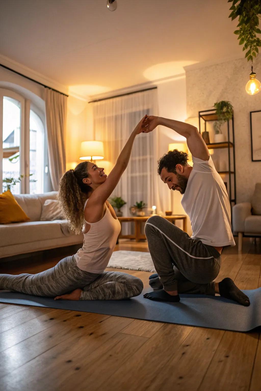 Integrate stretching for added flexibility and bonding.