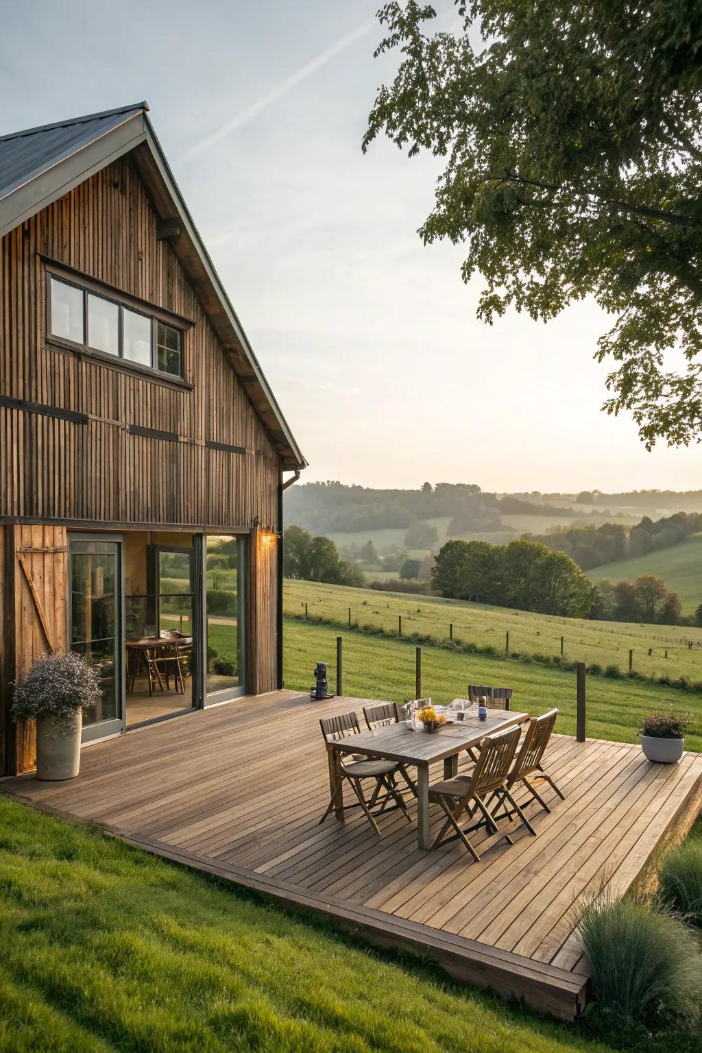 A spacious deck ideal for outdoor living and entertaining.