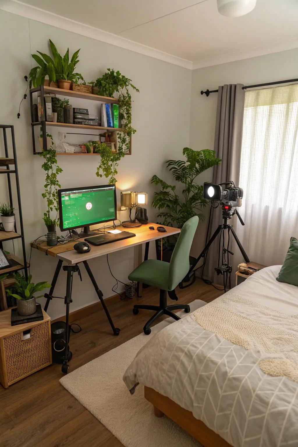 Bring life to your streaming setup with a touch of greenery.