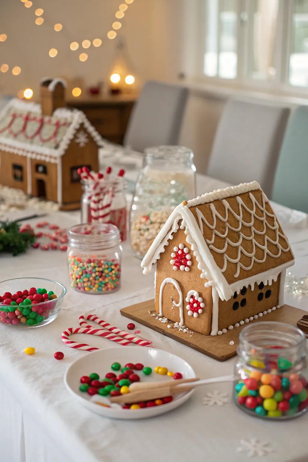 Unleash your creativity with a Gingerbread House Decorating Contest.