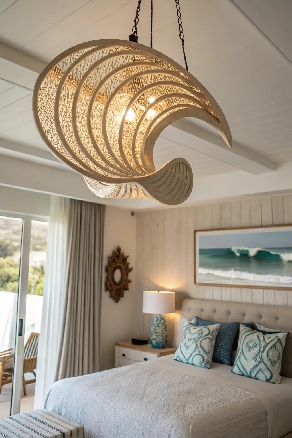 Wave-inspired designs add a dynamic touch to your coastal decor.