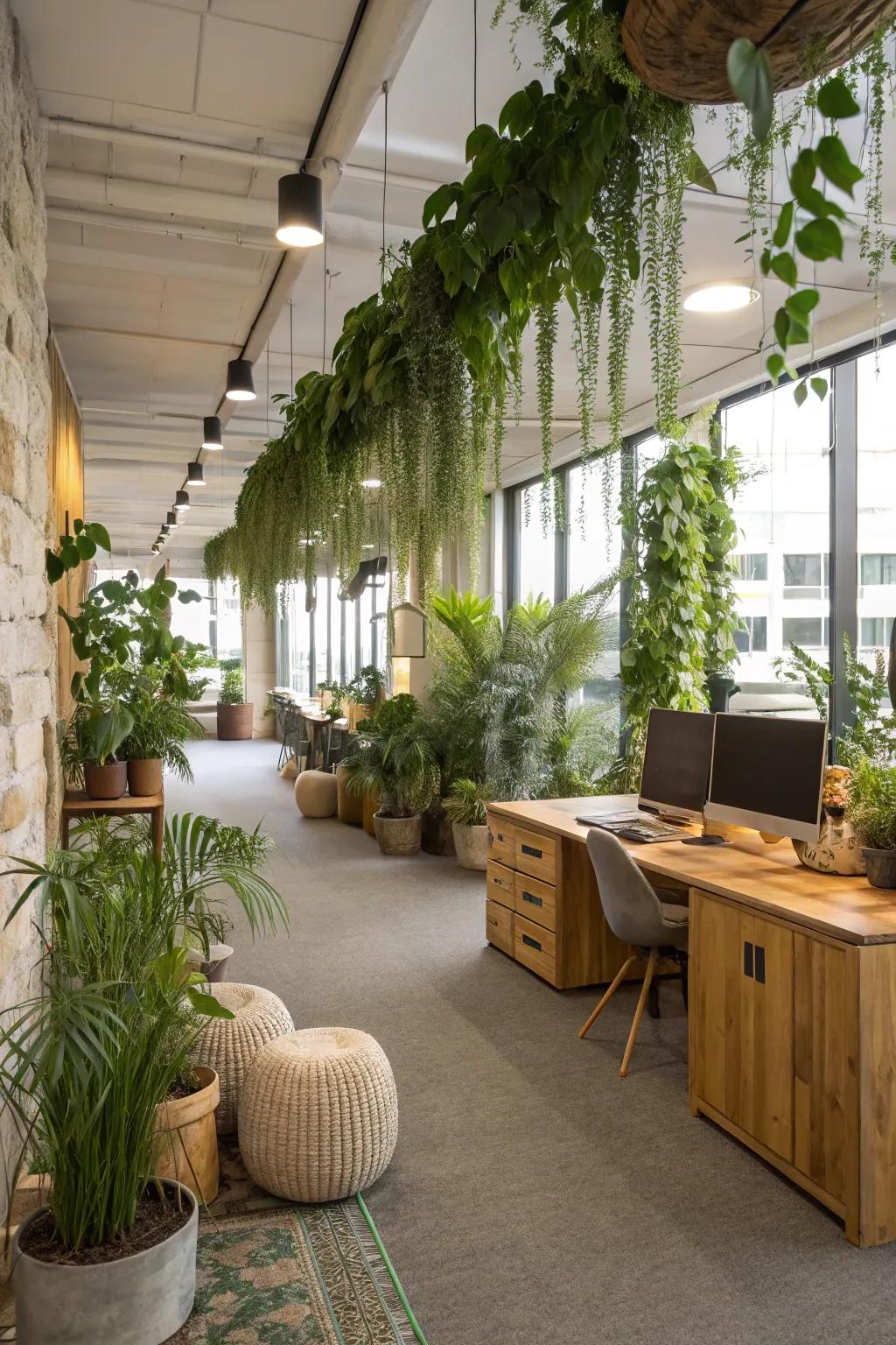 Biophilic elements that bring nature indoors.