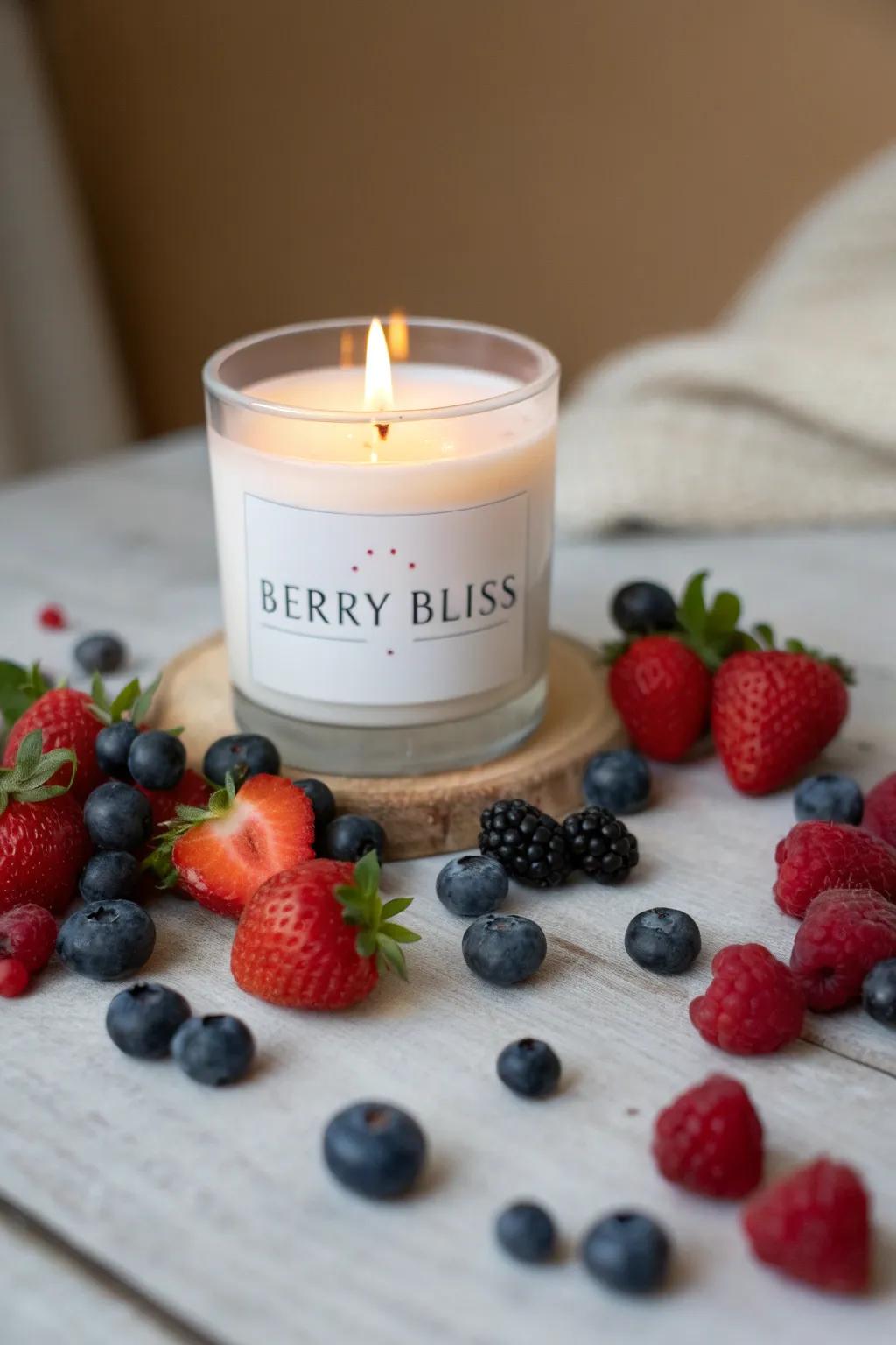 Berry Bliss Candle for a Sweet Touch