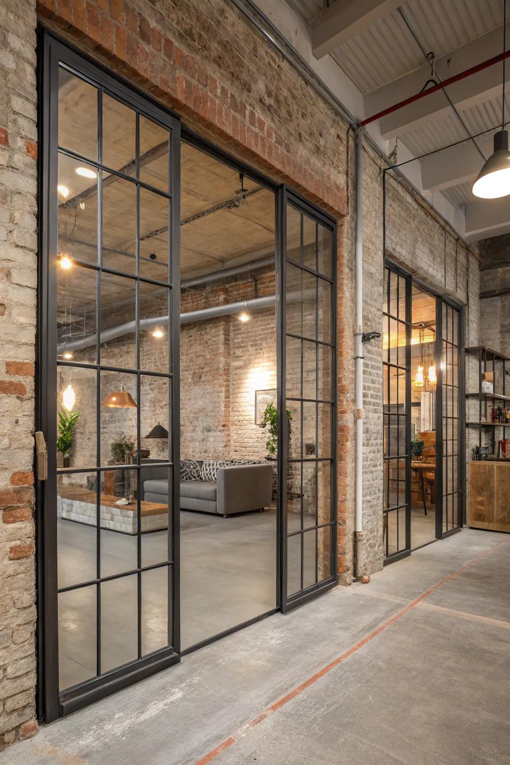 Crittall doors add an industrial touch to your den.