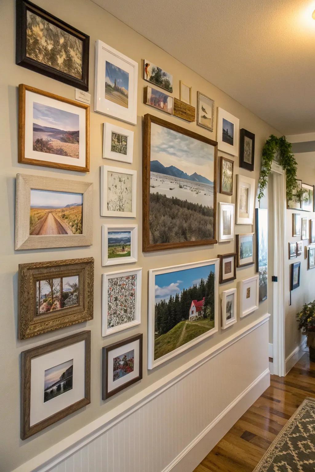 A personalized gallery wall tells a story.