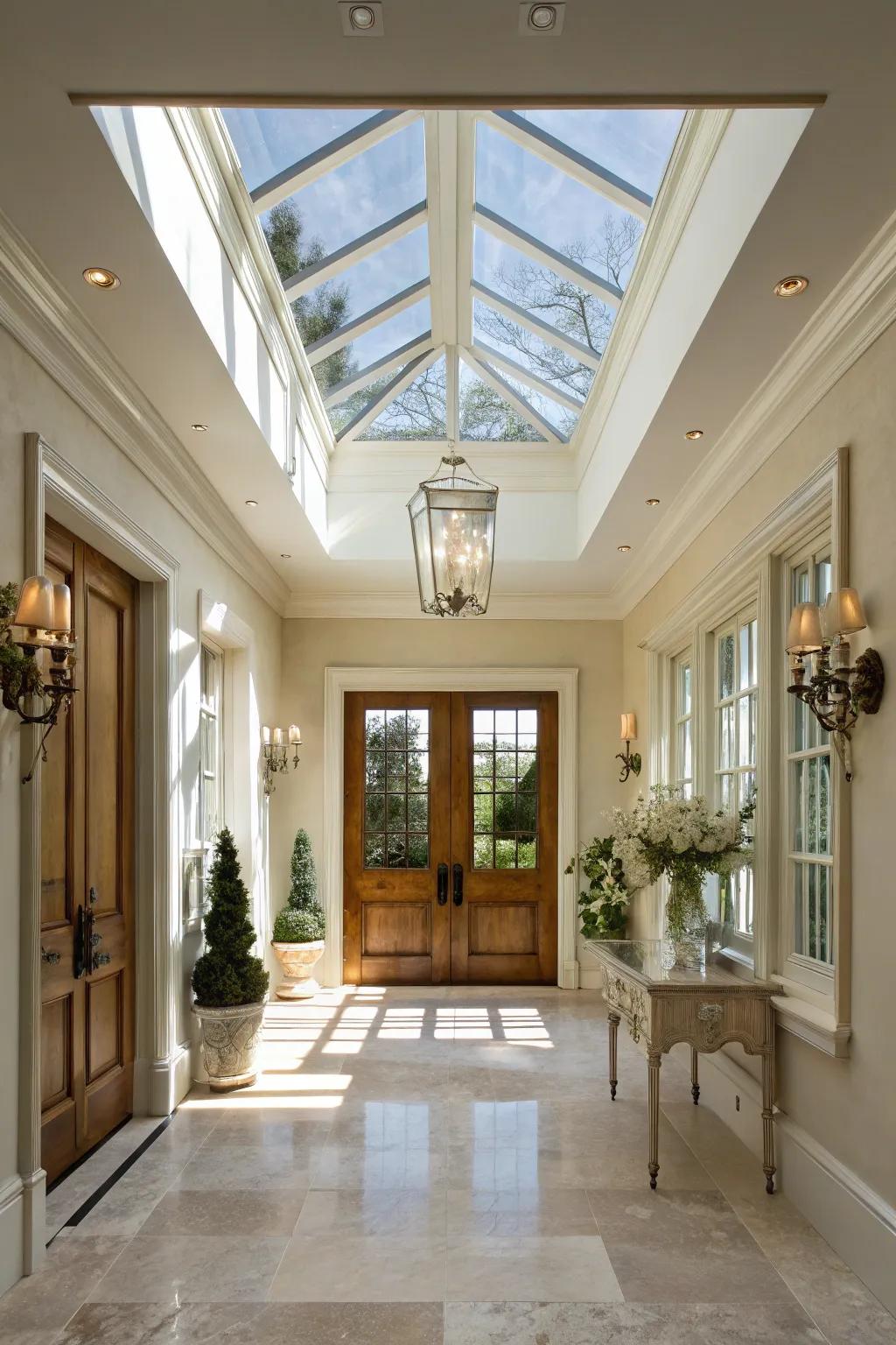 Skylights can brighten and transform your entryway.