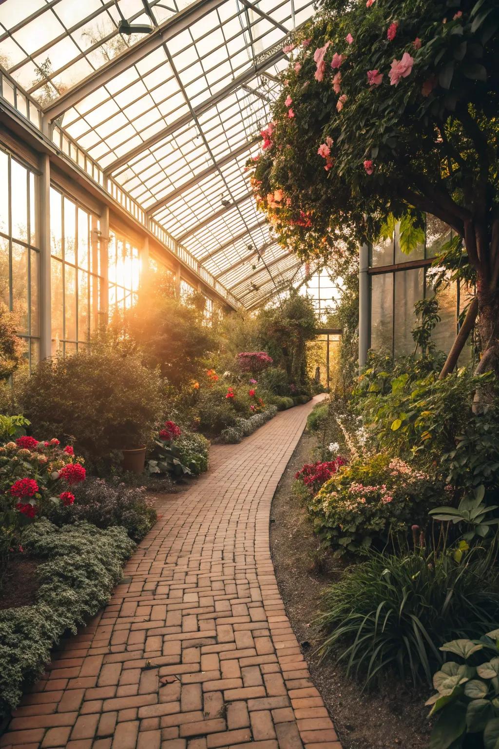 Brick pathways offer charming aesthetics and insulation.