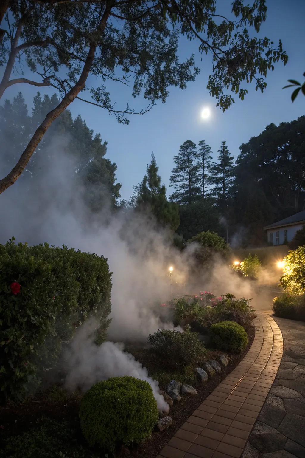 Fog machines add an extra layer of spookiness to your decorations.