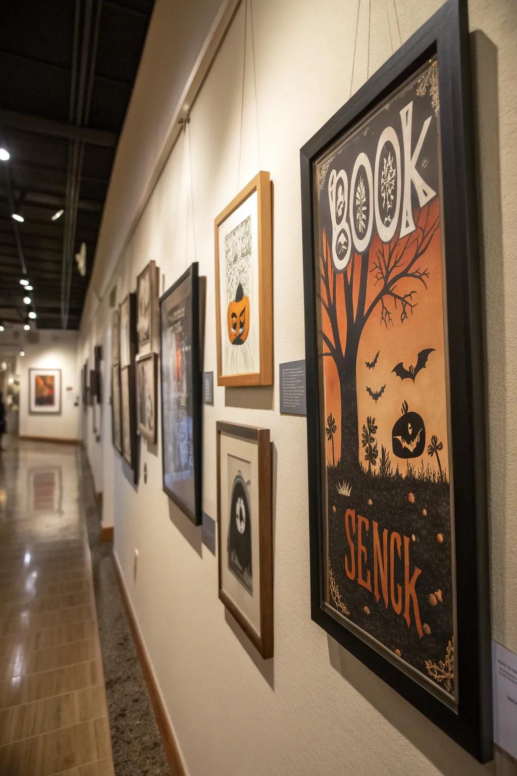 Vinyl art turns any wall into a Halloween gallery.