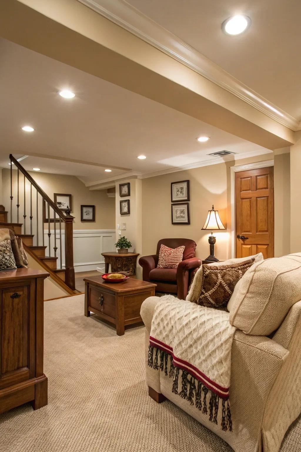 Cream tones offer classic elegance and comfort.