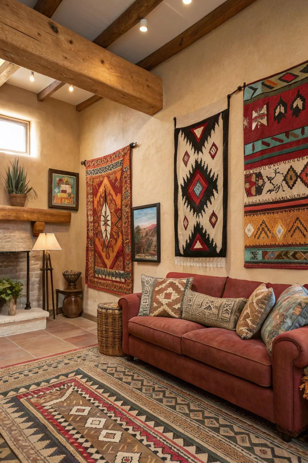 Bold art pieces make a striking statement.