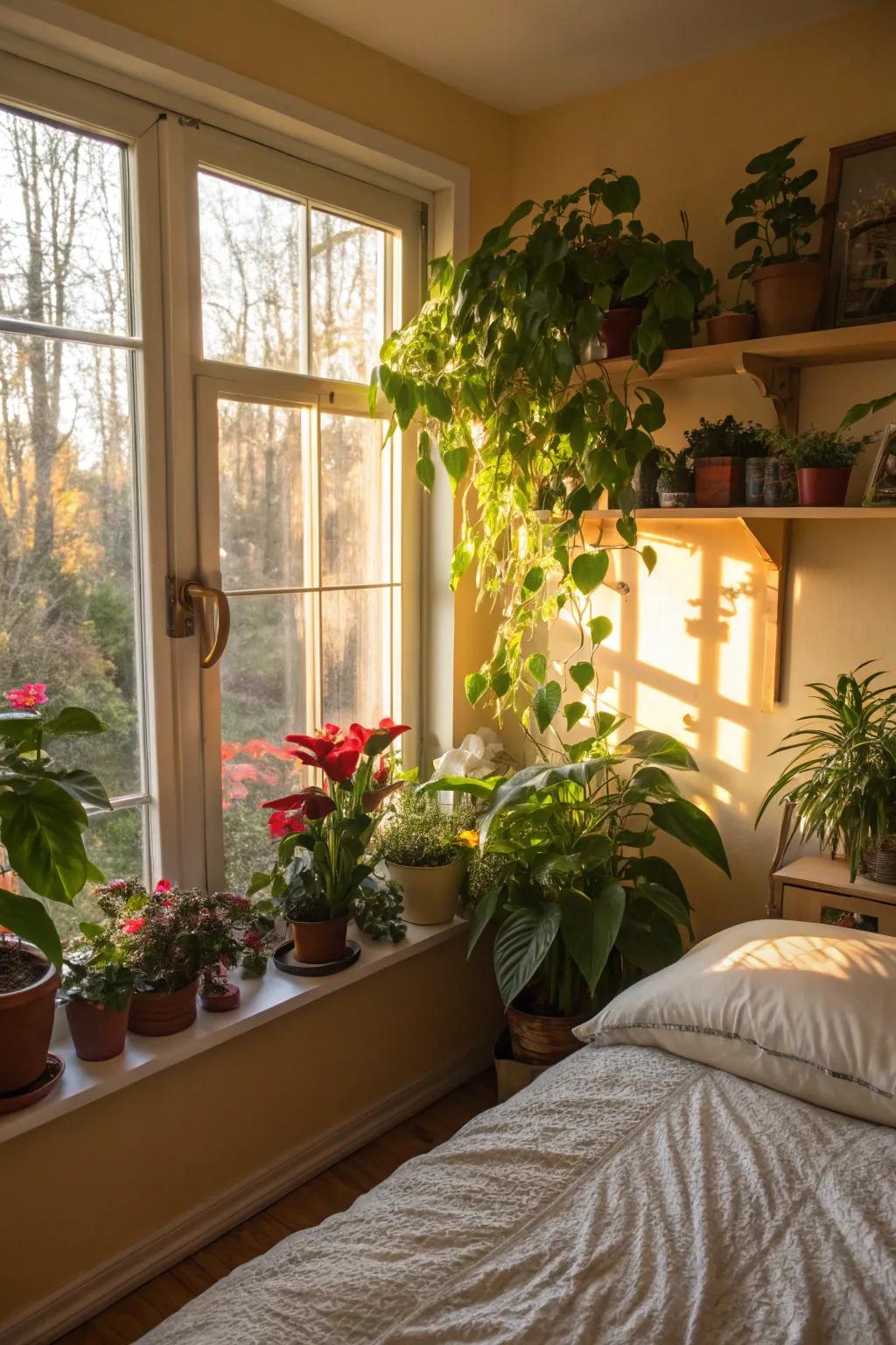 Indoor plants bring a touch of nature and serenity.