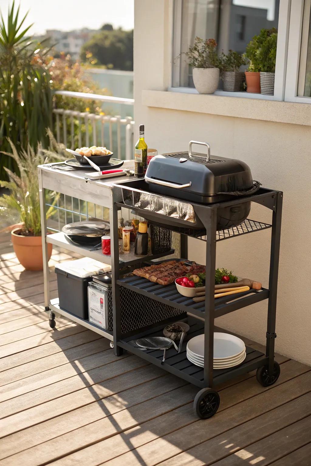 Flexibility at its finest with a portable grill cart.