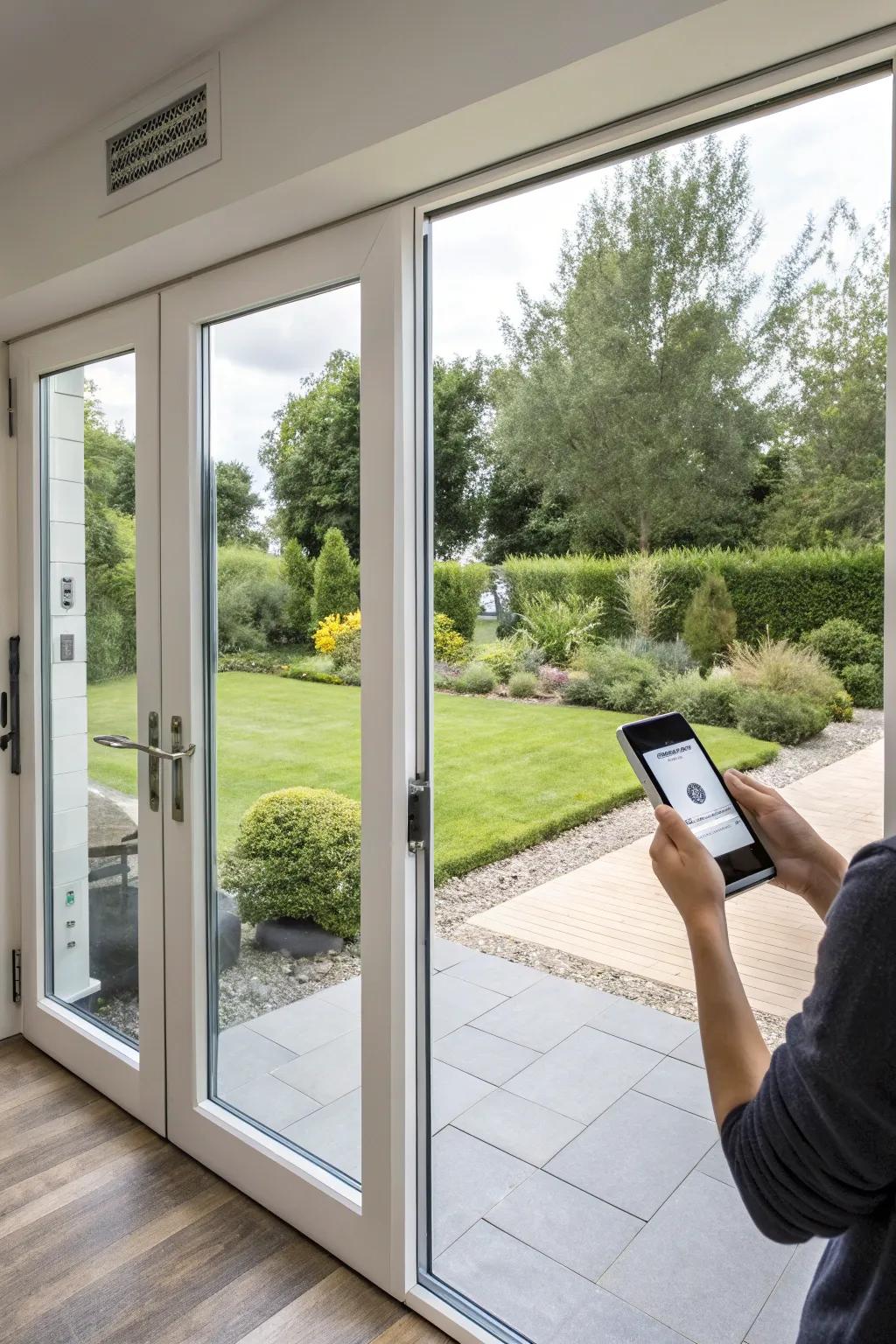 Smart patio doors integrate technology for a modern lifestyle.