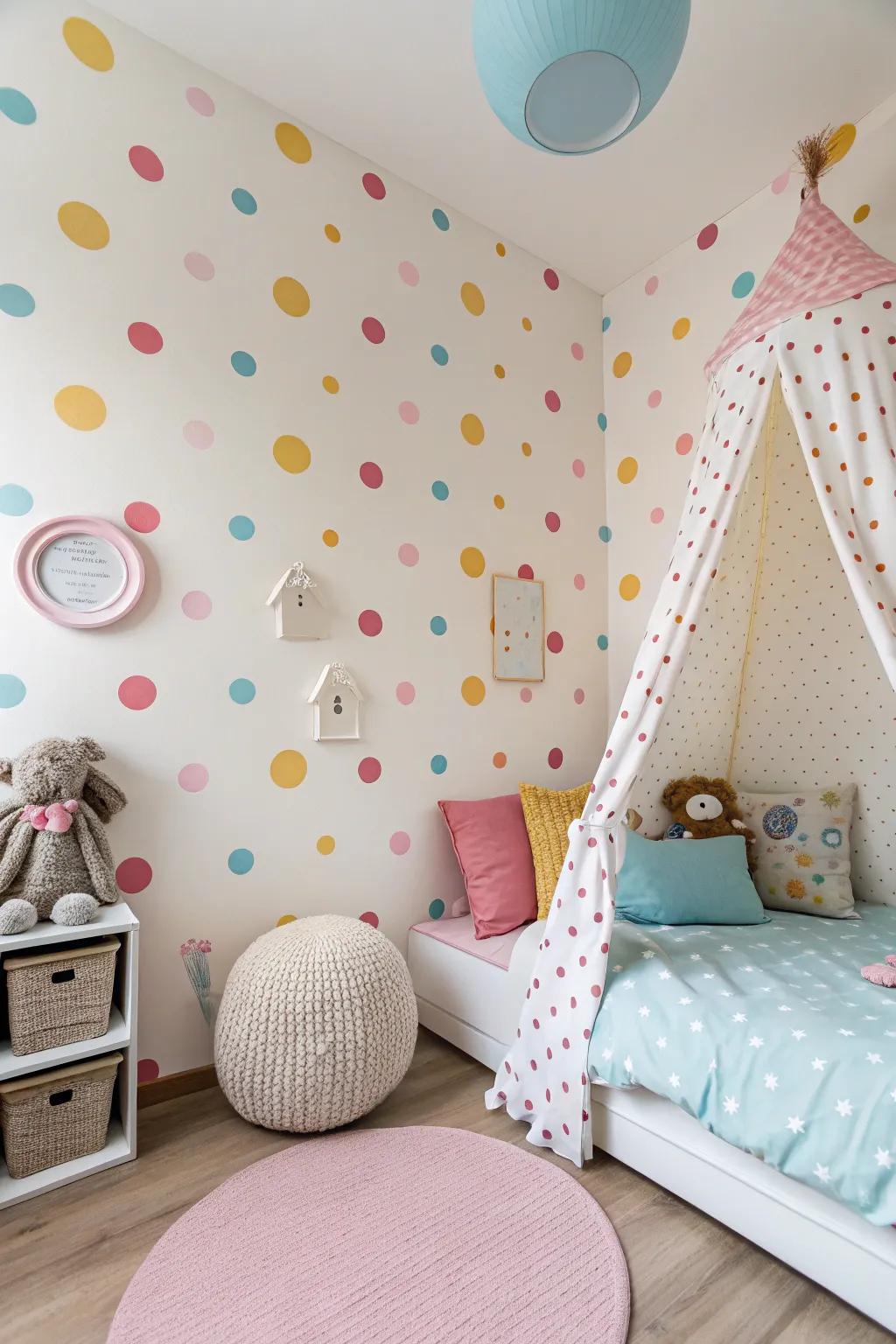 Polka dots bring a playful and timeless charm to any space.