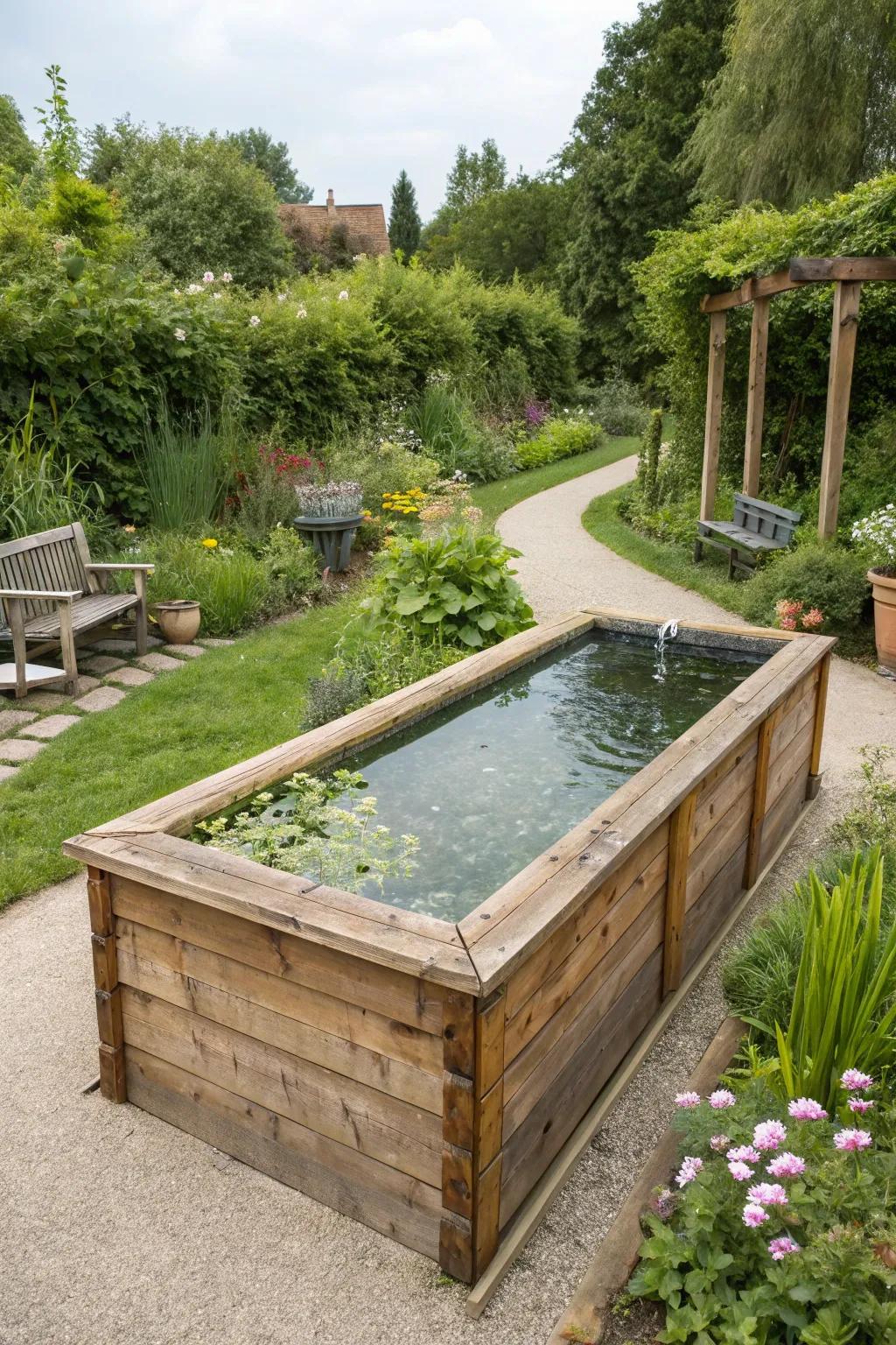 Elevated ponds offer safety and style for family gardens.