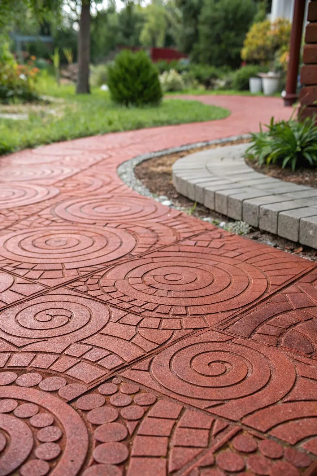 Creative patterns turn your patio into a unique work of art.