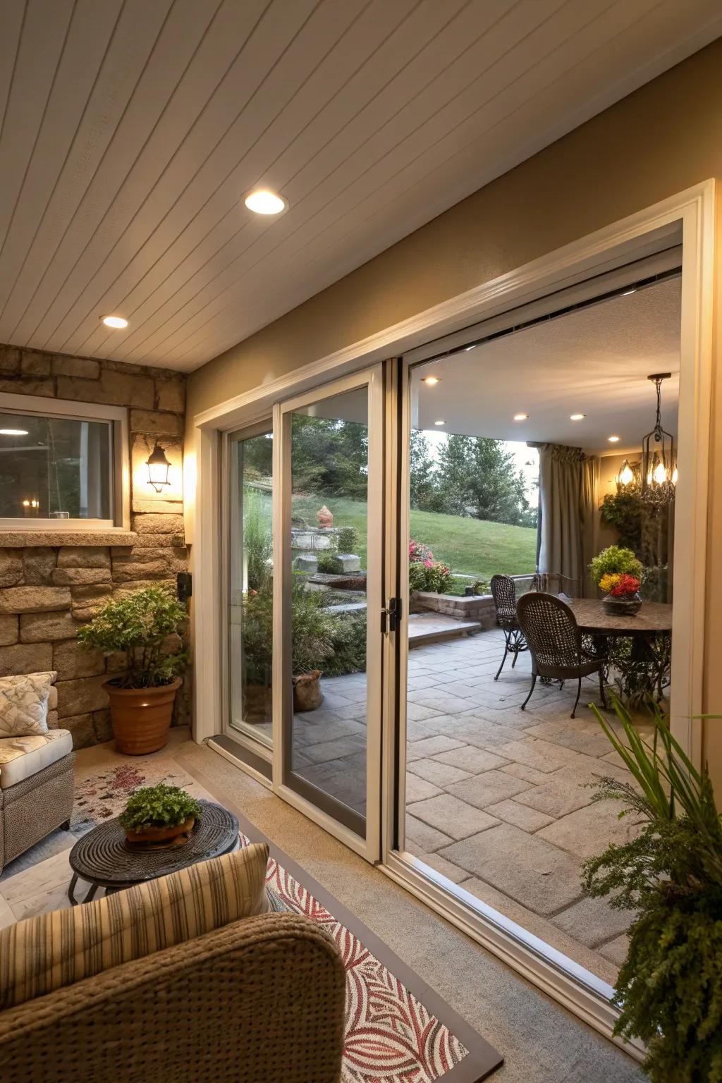 Indoor-outdoor connections enhance space and light.