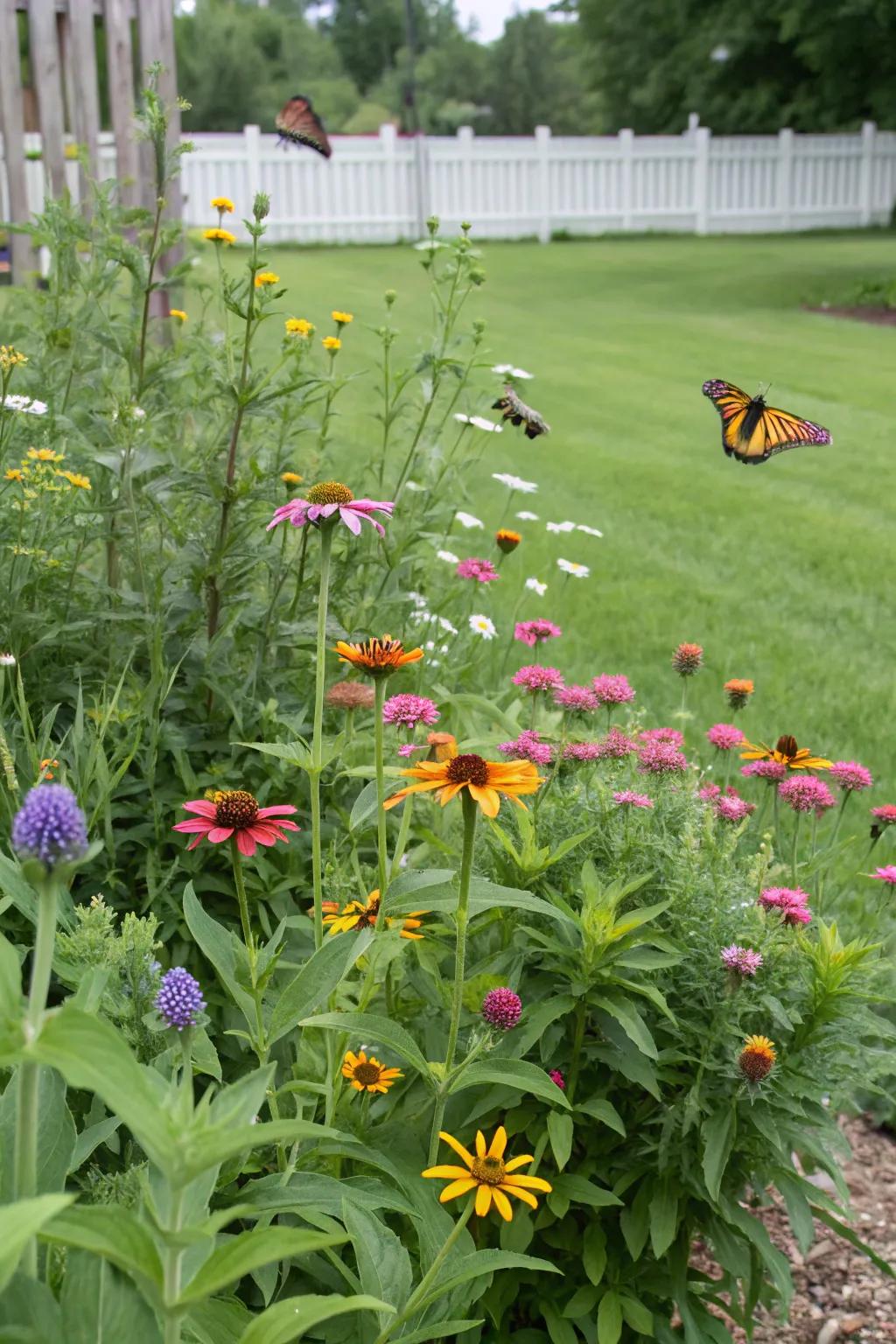 Native plants support local wildlife and require less care.