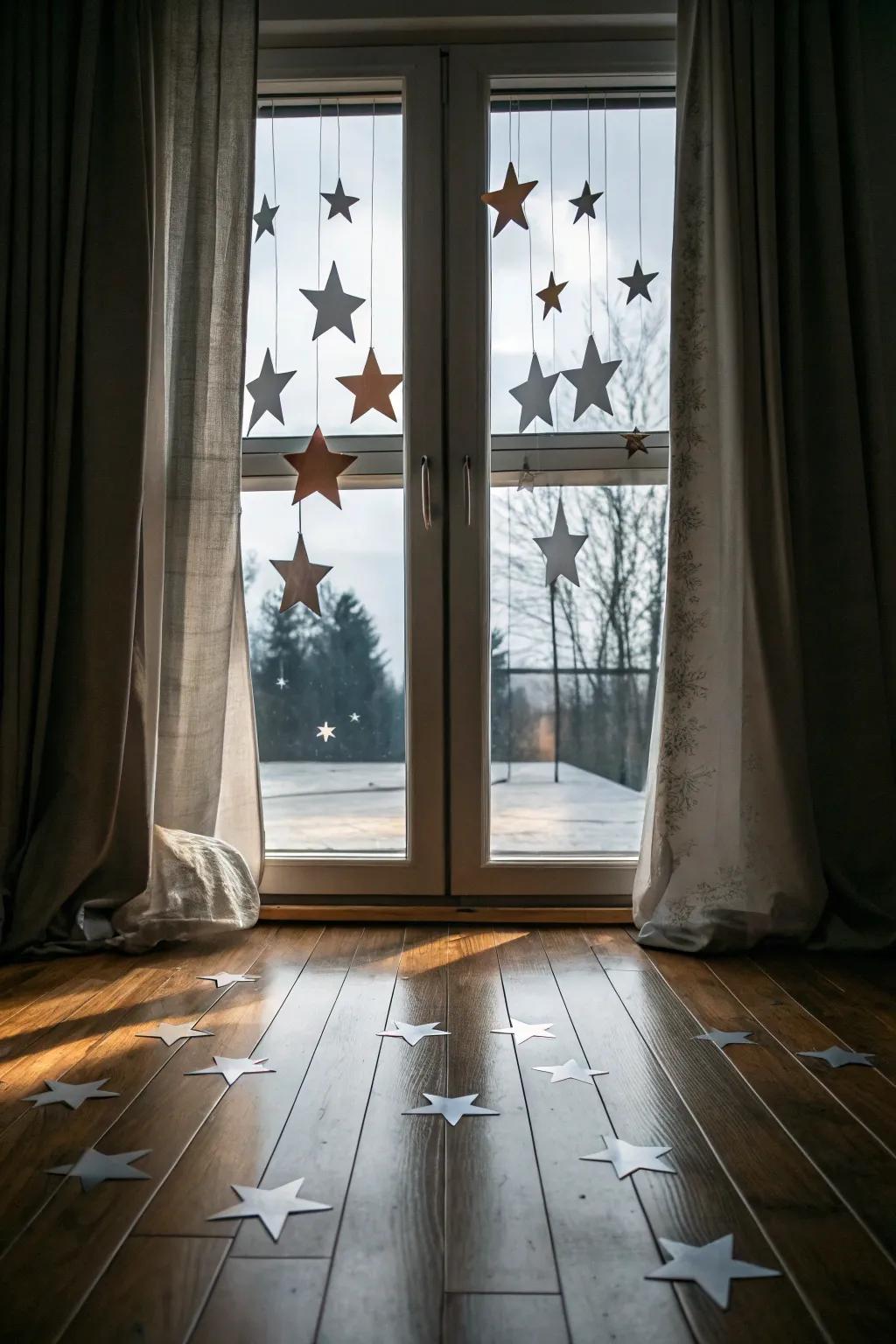 Starry window clings that add celestial charm to any room.