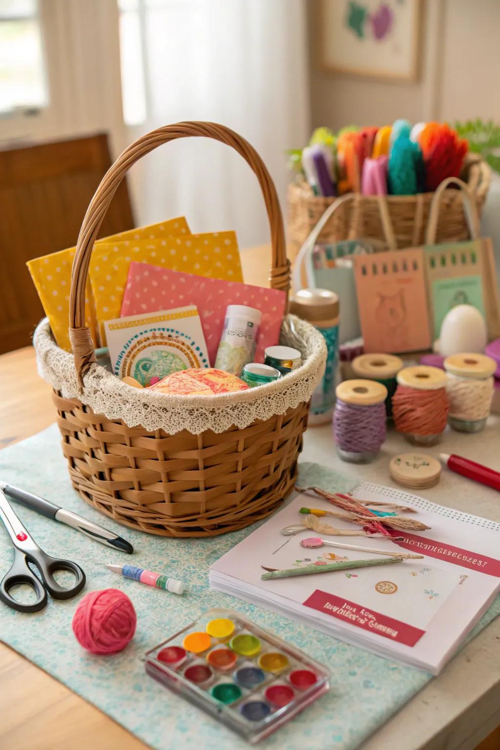 Unleash creativity with craft kits in the Easter basket.