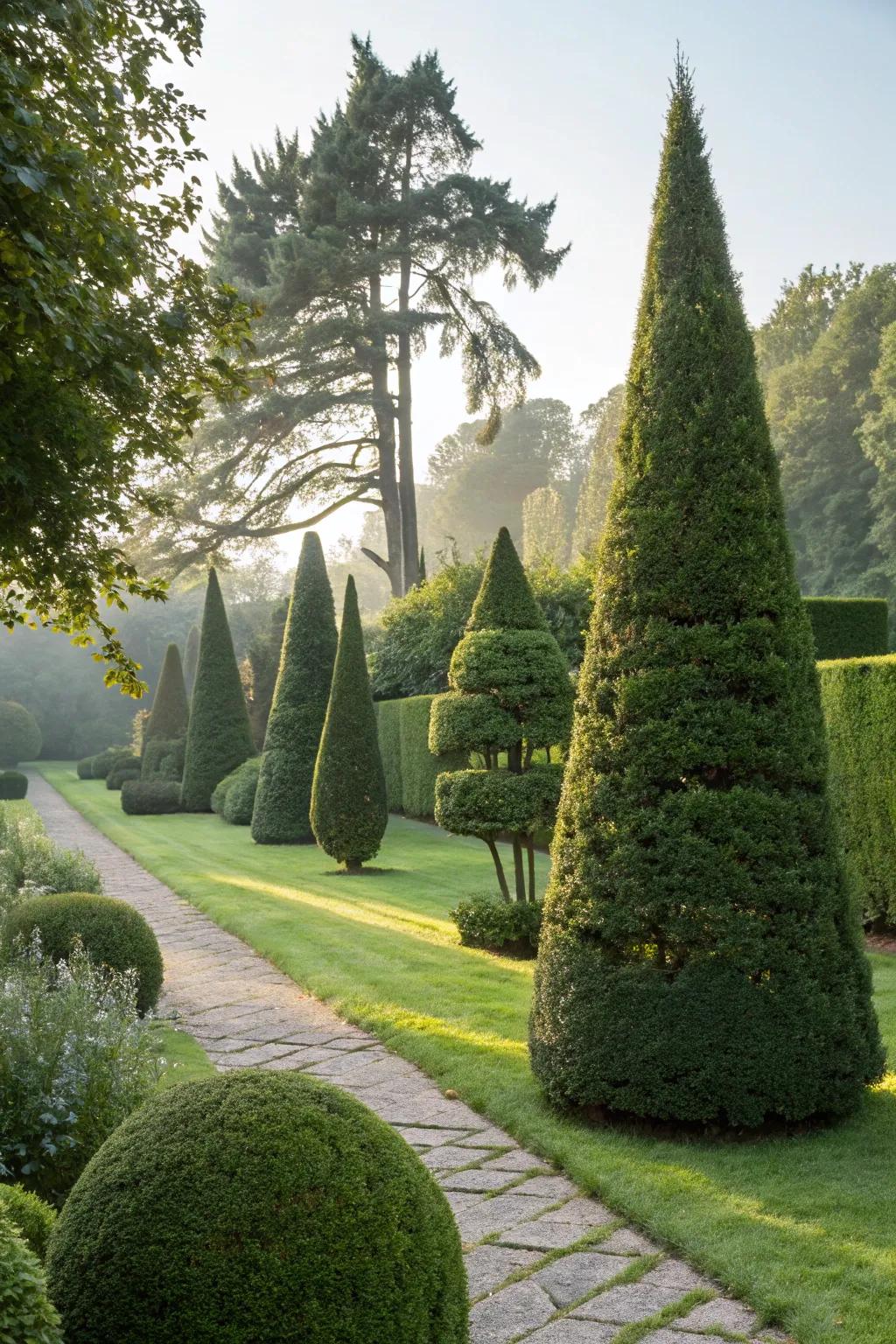 Turn your garden into a gallery with Thuja sculptures.